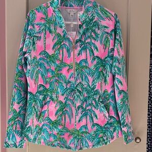 Lilly Pulitzer Pink and Green Palm Print Tunic